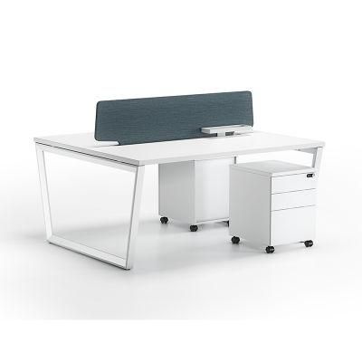 High Quality Modern Furniture White 2 Person Office Computer Desk