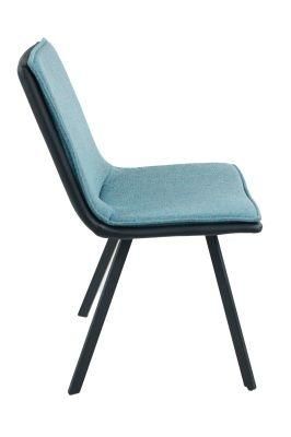 Home Furniture PU Leather Fabric Dining Chair with Metal Legs for Outdoor Garden