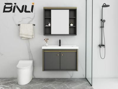 900mm Waterproof Aluminium Bathroom Furniture with Single Ceramic Basin
