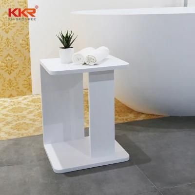 Kkr Customize Solid Surface Bathroom Furniture White Low Table