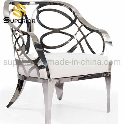 Luxury Event Furniture Royal Single Seater Metal Frame Fabric Sofa