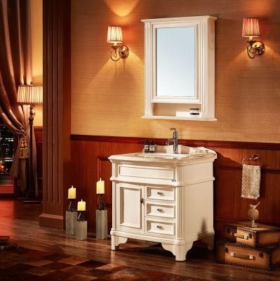 Woma New Design Small Size Solid Wood Bathroom Sink Cabinet (3334)