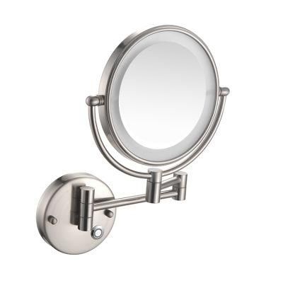 Kaiiy Colorful Modern Stainless Steel Wall Mounted Bathroom Accessories Dual Arm Extend Bath LED Mirrors