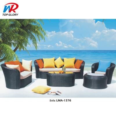 2021 Luxury Hotel Aluminum Rattan Furniture Outdoor Furniture Garden Sofa