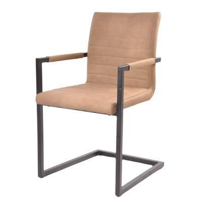 Excellent Classic Design PU Seat Comfortable Hot Design Armchair Black Legs Dining Chair