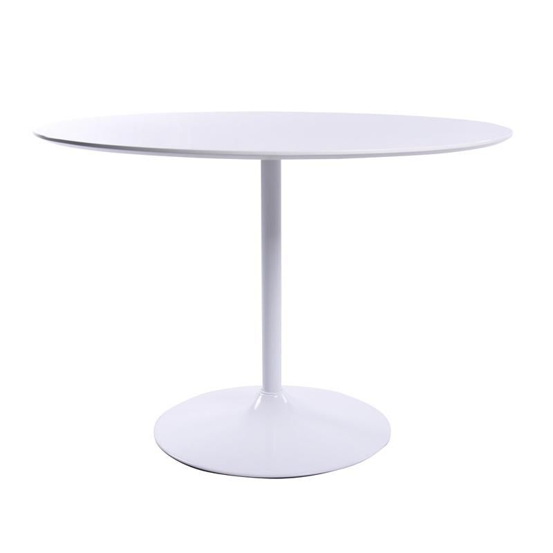 Simple Style Dining Furniture Black Modern MDF Top Round Dining Table