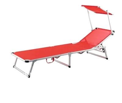 Aluminum Folding Sunbed with Canopy