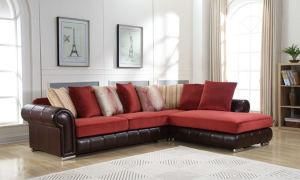 Modern Home Furniture Red Fabric Sectional Sofa