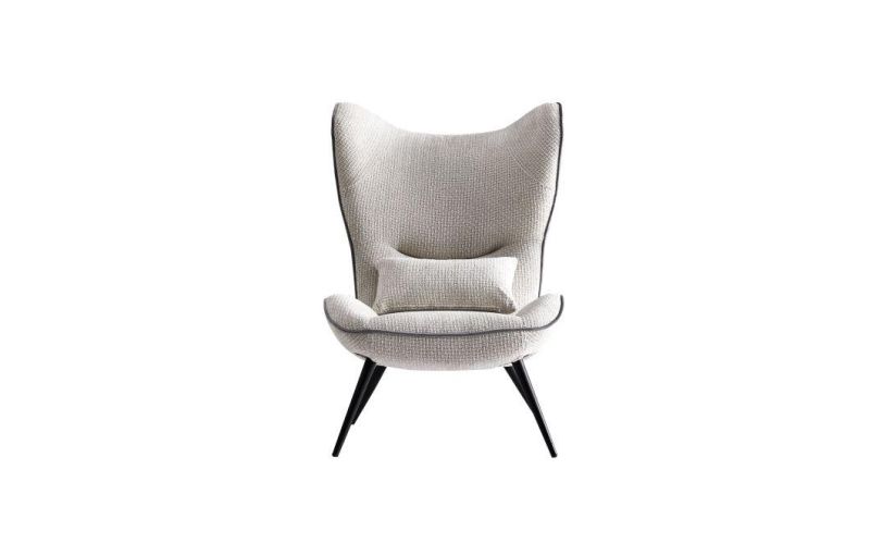 Zhida Nordic Leisure Single Sofa Chair White Modern Villa Living Room Lounge Recliner Chair Hotel Bedroom Furniture Accent Lazy Chair