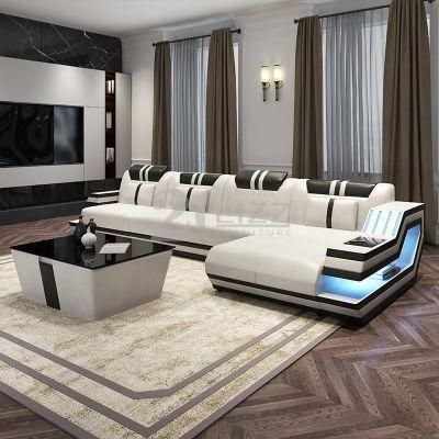 Chinese Modern Leisure Genuine Leather Sofa Living Room Furniture