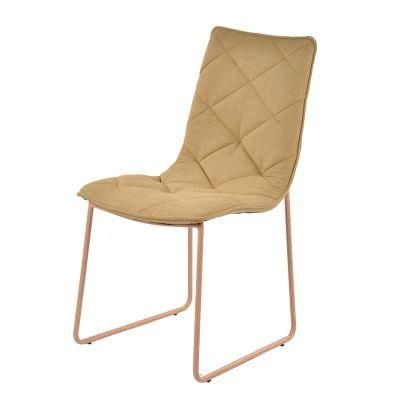 Home Fabric Room Leisure Square Diamond Grain Back Dining Chair