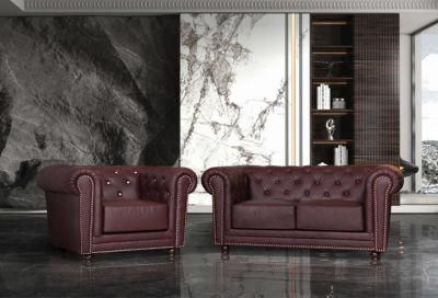 Top Grain Leather Sofa Modern Leisure Living Room Furniture Sofa