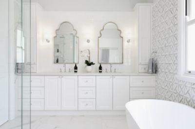 Double Sink Drawer Cupboard White Open Frame Shaker Ensuite Cabinets Make up Modern Bathroom Vanity