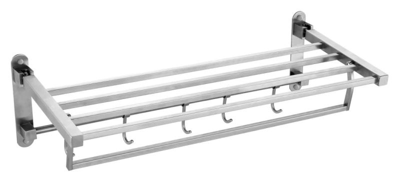 Hotel Towel Shelf Stainless Steel Modern Wall Mounted Towel Rack