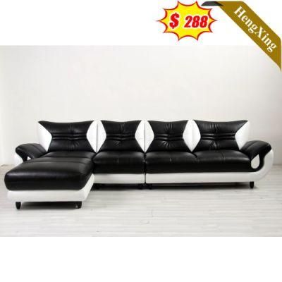 Modern Home Furniture Living Room Sofas Bed Set PU Leather Fabric L Shape Leisure Sofa