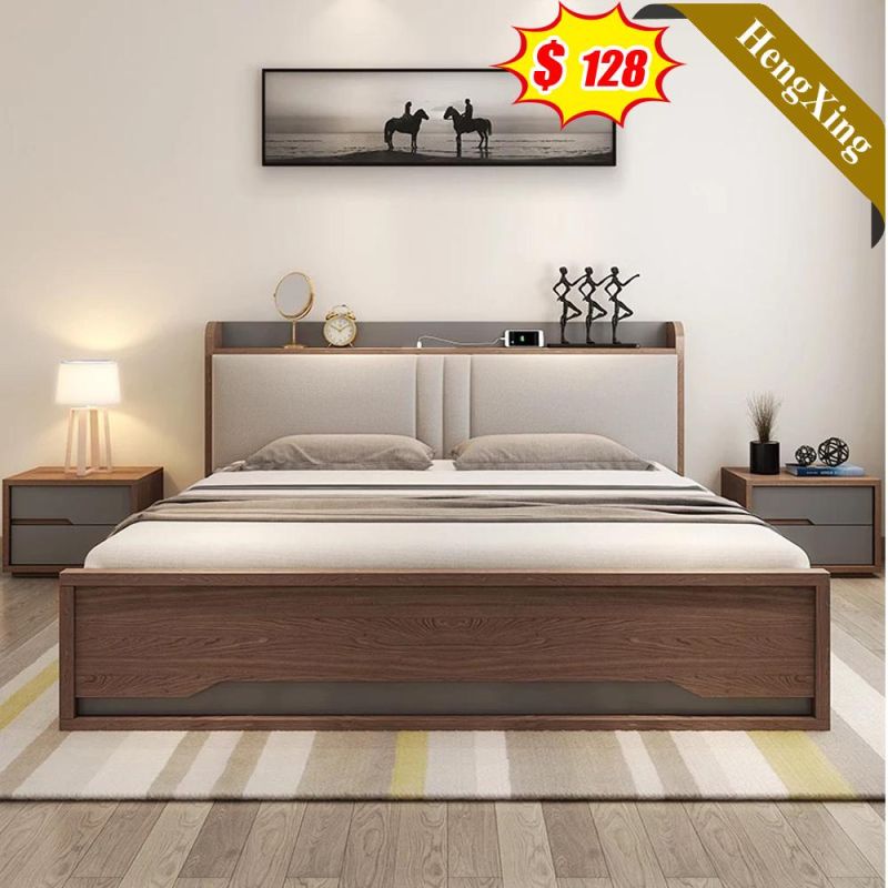 Latest Style Wooden Modern China Factory Wholesale Bedroom Export Package Non-Washable Customized High Quality Massage Double Bed