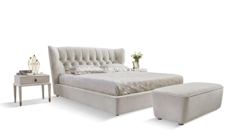 High End Soft Bed Fabric Bed with Storage Bed