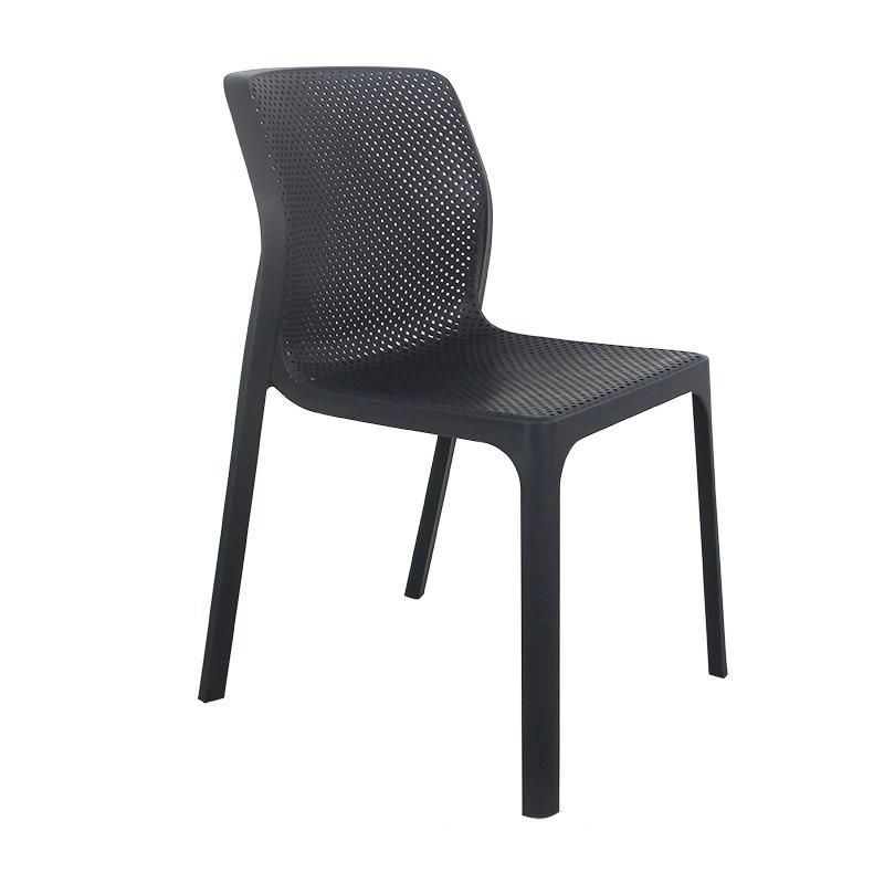 Wholesale Outdoor Furniture Modern Style Garden Furniture Java Plastic Chair Eco-Friendly PP Armless Dining Chair