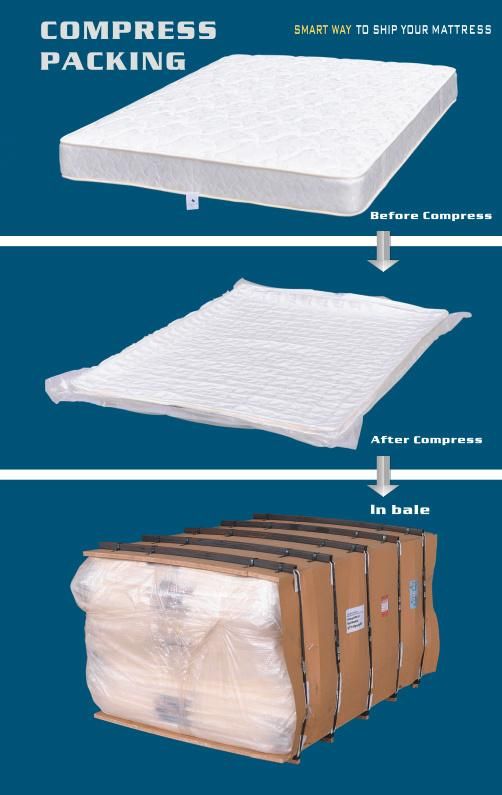 Wholesale Modern Design Home Bedroom Furniture Compressed Cheap Vacuum Packed Pocket Spring Bed Sleeping Sponge Foam Mattress Double Size