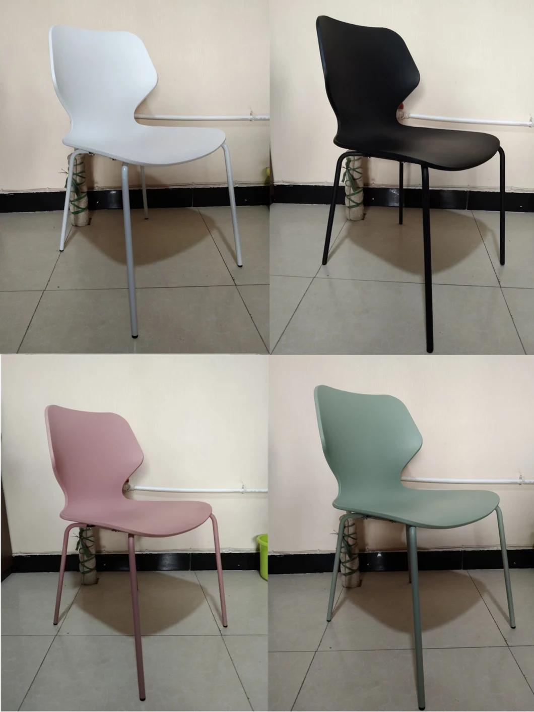 Nordic Design Plastic Chairs for Dining Table Dining Chairs Metal Leg