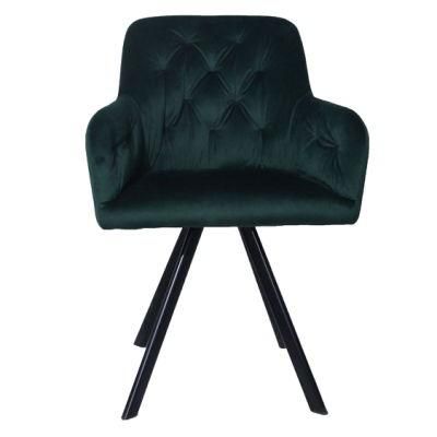 Factory Wholesale Nordic Modern Simple Dining Chair Leisure Accent Living Room Chair Velvet Leather Dinner Dining Chair