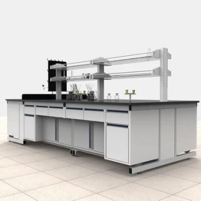 Cheap Factory Prices Physical Steel Lab Equipment Island Lab Bench, Hot Sell Factory Direct Physical Steel Wall Furniture for Lab/