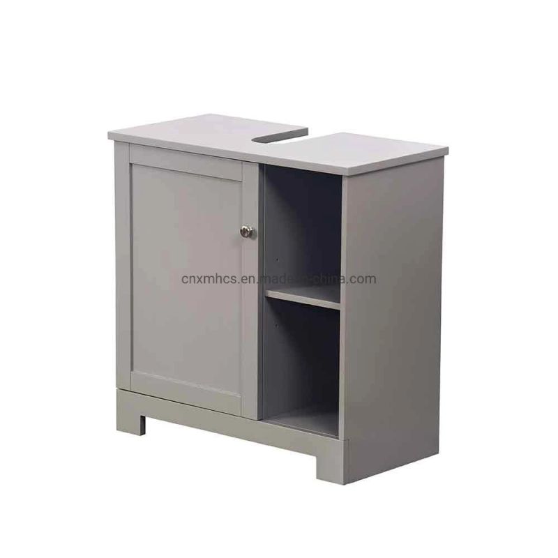Custom Bathroom Vanity Cabinet Solid Wooden Floor Cabinet Storage Organizer with Door & Shelf