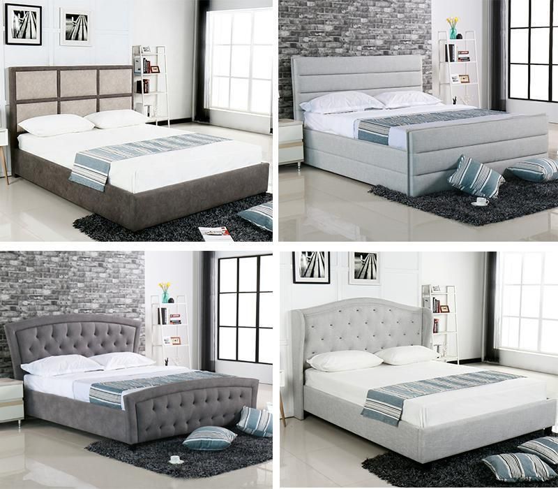 Bedroom Upholster Gaslift Beds Modern Home Furniture Cheap Fabric Storage Beds