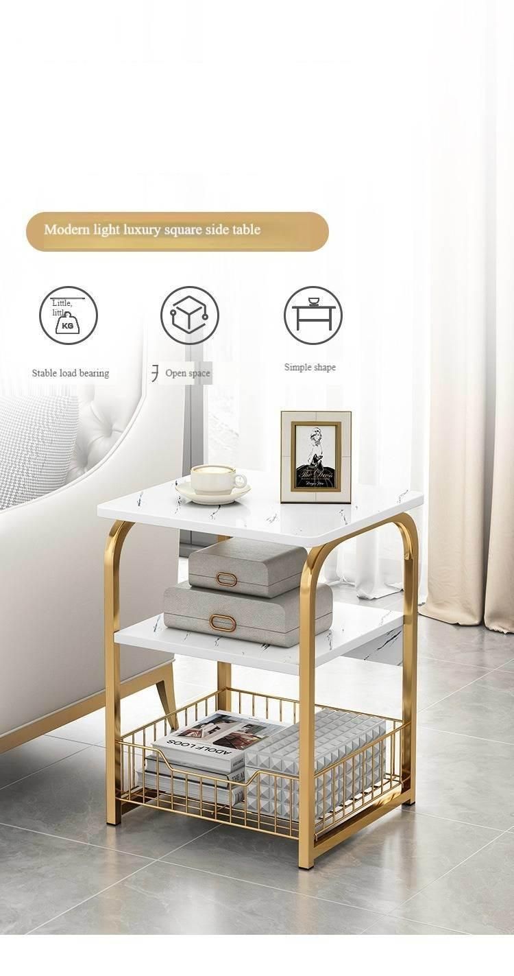 Tea Table Small Living Room Multifunctional Simple Mini Sofa Side Table Modern Minimalist Creative Light Luxury Corner Table
