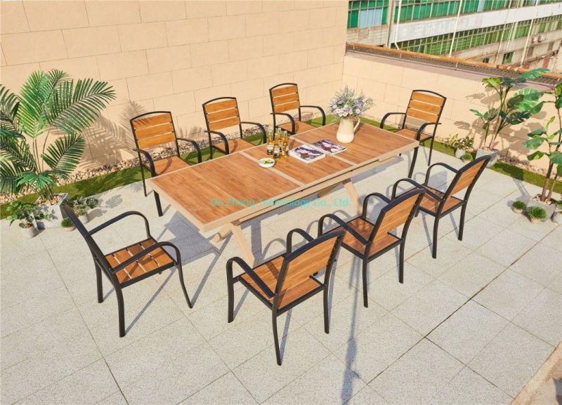 Hot Sale Fast Delivery White Aluminum Patio Furniture Garden Chairs Stackable Commercial Metal Outdoor Furniture