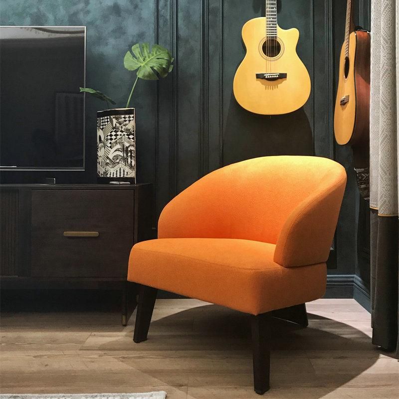 Concise Home Hot Sale Living Room Furniture Fabric or Genuine Leather Upholstered Leisure Chair