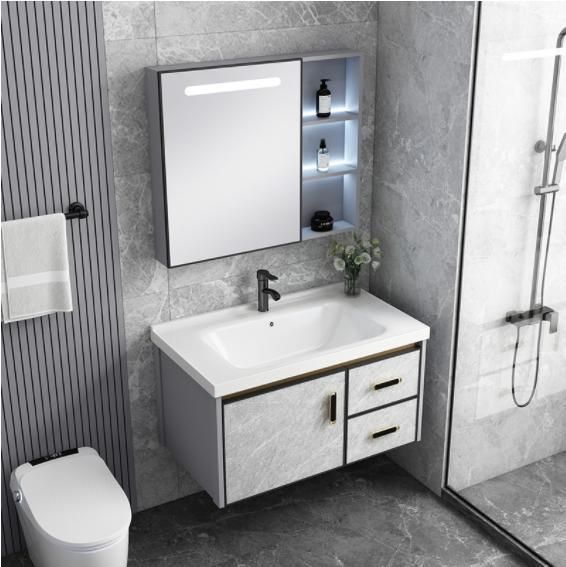 Smart Bathroom Cabinet Combination Minimalist Bathroom Rock Board Cabinet Washing Hand Washing Table