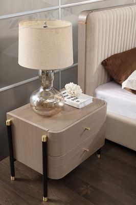 Hotel Bedroom Furniture Wooden Night Table with 2 Drawers