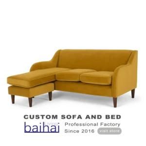 Modern Living Room Fabric European Large Chaise and Corner Sofa