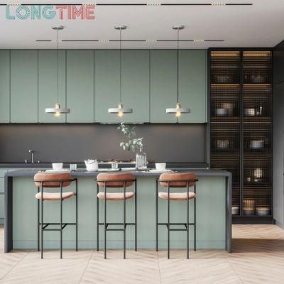 Green Small Fresh Simple European Style Kitchen Custom Kitchen Cabinet