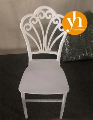 Modern Restaurant Hotel Acrylic Resin Plastic Furniture Dining Wedding Banquet Party Resin Polycarbonate Chiavari White Chair