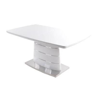 Modern High Temperature Corrosion Resistant Sliding Extendable Dining Table for Big Family Dine Together Use