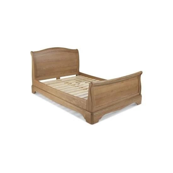 Oak Sleigh Bed with Storage + 2 Bedsides Home Furniture Sets