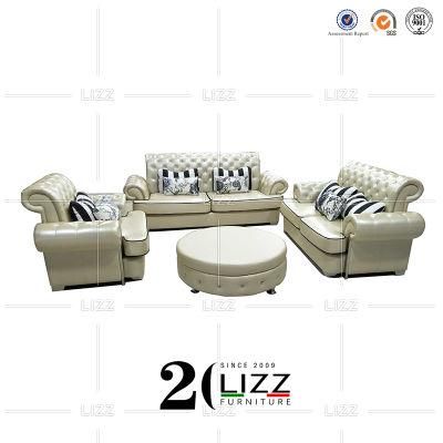 Antique Modern Tufted Design Home Furniture Luxury European Living Room Sectional Sofa Set