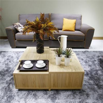 Living Room Fashion High Quality Smart Small Size Modern MDF Coffee Table with Drawers