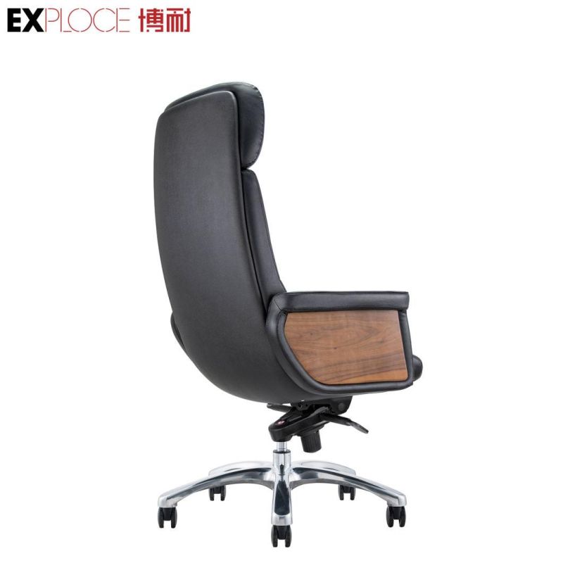 Design High Back PU Modern Fancy Metal and Leather Elegant Dining Office Chair Living Room Furniture
