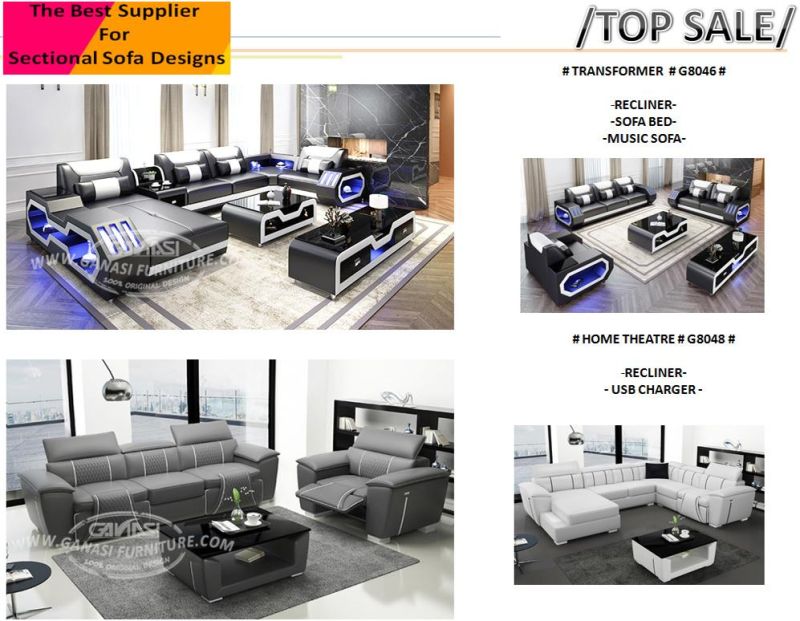 Modern Furniture, Home Recliner Living Room Furniture Sofas (G8046D)