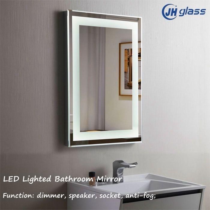 Home Decoration Rectangle Round Hotel Luxury Make up Bathroom LED Mirror Lighted Wall Bathroom Mirror