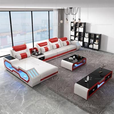 Sectional European Sense of Technology Home Furniture Modern Living Room Genuine Leather Sofa