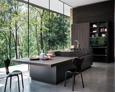 Modern Luxury Design High End Wood Veneer Kitchen Cabinet with Kitchen Cupboard