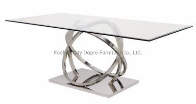 Modern Metal Dining Furniture Dining Table and Chair Set for Home and Hotel