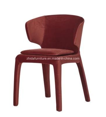 Home Leather Living Room Restaurant Fabric Wooden Dining Chair