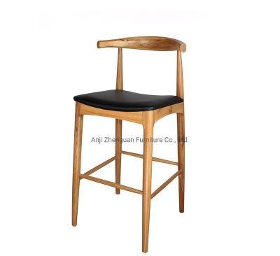 Wood Cow Horn Modern Dining Lounge Furniture Bar Stool Chair (ZG25-005)