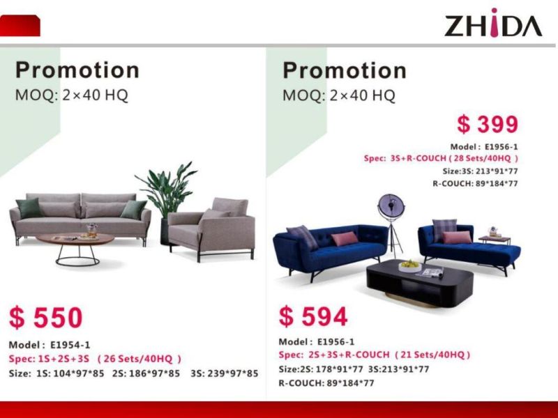 Modern Fabric Sofa Set L Shape Sofa From Zhida