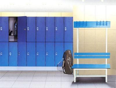 Customized Clothes Cabinet HPL 3 Door Gym Locker